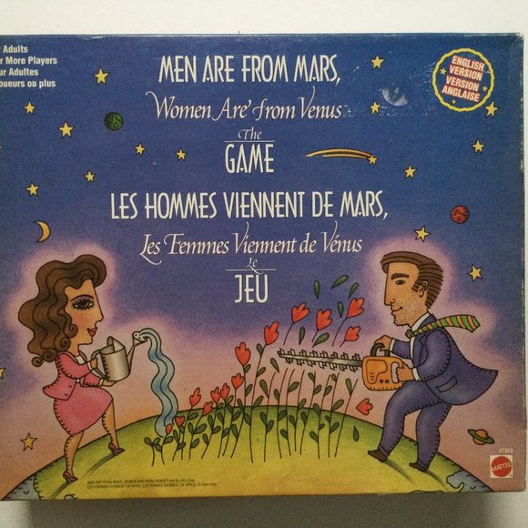 VTG 1998 Mattel MEN ARE FROM MARS WOMEN ARE FROM VENUS Board Game incomplete - Picture 1 of 8
